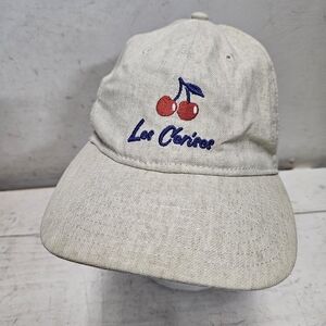 les cerises Cherry Cherries Embroidered Canvas Strapback Hat Cap Fine By Me